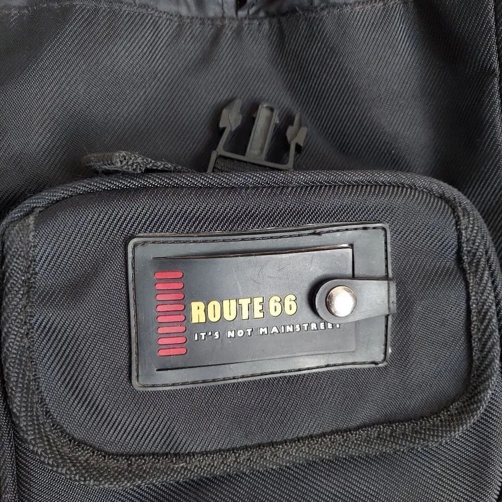 Vintage Route 66 Black Cinch Drawstring Backpack - Picture 12 of 13